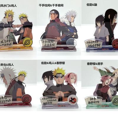 Japanischer Cartoon Naruto Anime Peripherie Persönlichkeitsmodell Ornamente Acryl Ständer Vollständiges Set von Kartencharakteren Anime