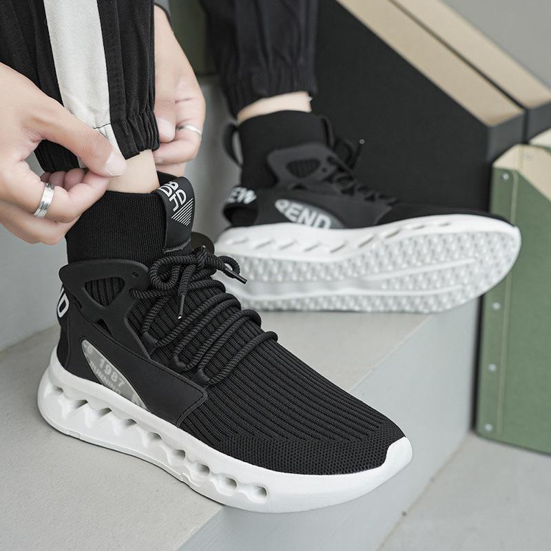 Frühlings- und Herbst-Plateau-Sneaker Leichte und atmungsaktive High-Top-Laufschuhe Studenten-Sneaker