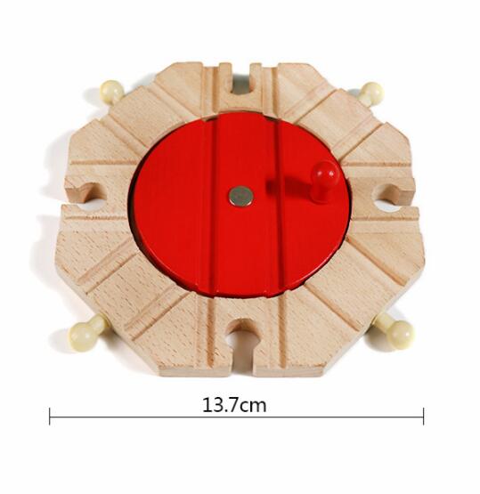 Wooden Train Track Accessories Parking Lot Railway Station Fit for Thomas Biro Multiple Tracks Educational Toys for Children