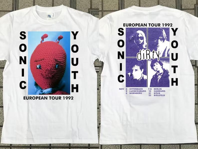 Sonic Youth DIRTY European Tour 1992 T-Shirt XXXXL