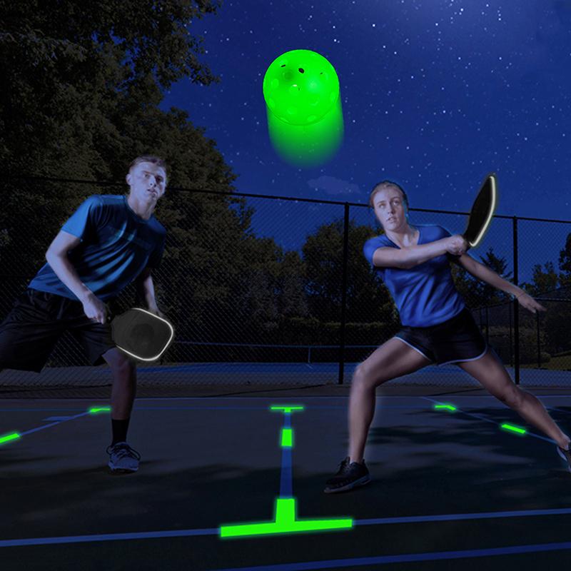 Led Light Up Pickleball Ball Durable With 40 Small Precisely Drilled Holes For Tournament Play Outdoor Play Courts For Men Women