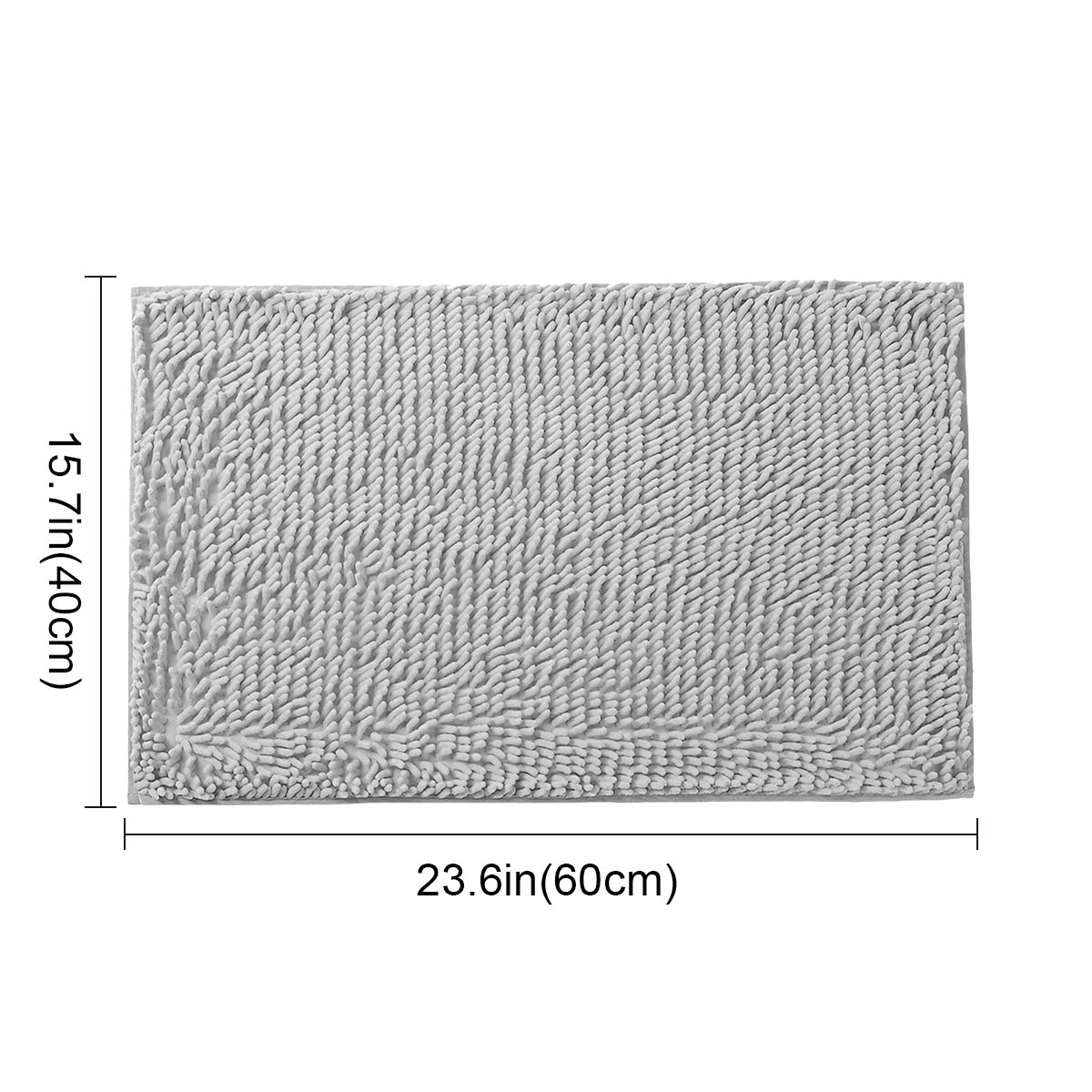 

Absorbent Bathroom Mat Home Decor Rubber Bottom Anti-slip Door Mat Machine Washable Suitable for Indoor and Outdoor use світло-сірого кольору