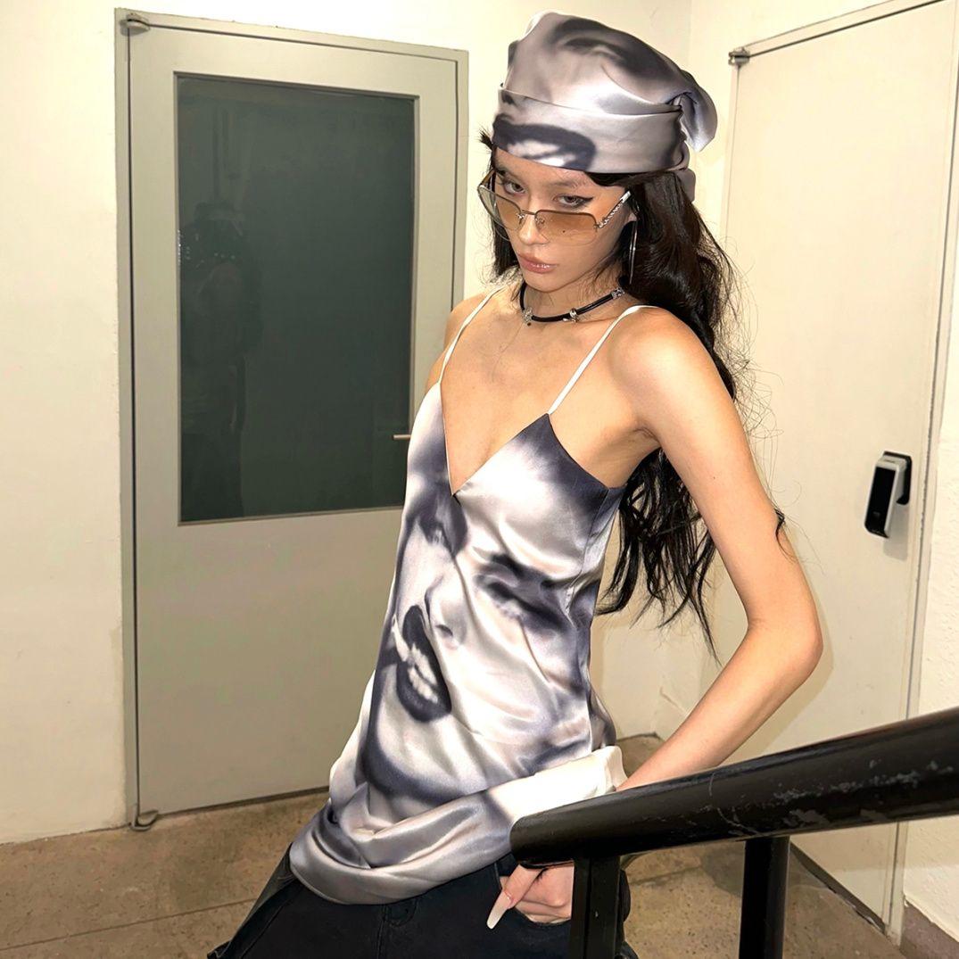 

Лето 2024, новый рок-топ с v-образным вырезом и подтяжками для девочек