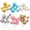 Gold & Silver Ball Cake Decoration Set, 3cm Beads for Dessert Table Decor