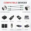 uxcell XLR Cable Y-Splitter, 1 Female to 2 Male + 1 Male to 2 Female, 2-Pack, 0.3m, 3-Pin, for Mixers, Microphones, Speakers, Balanced Connection,