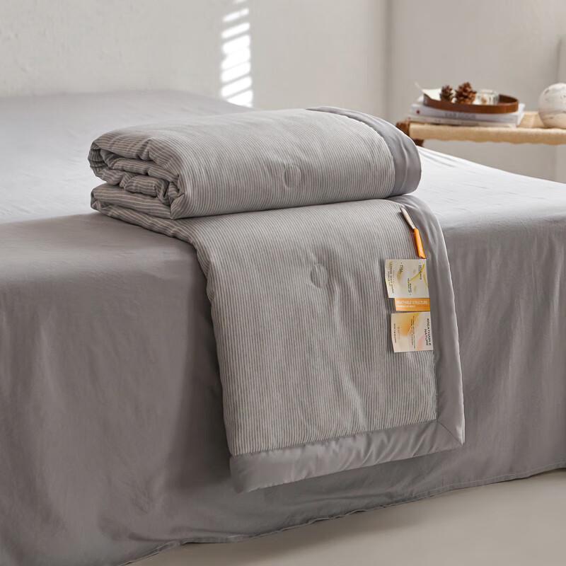 Muji A+ Cotton Sateen Stripe Skin-Friendly Summer Quilt