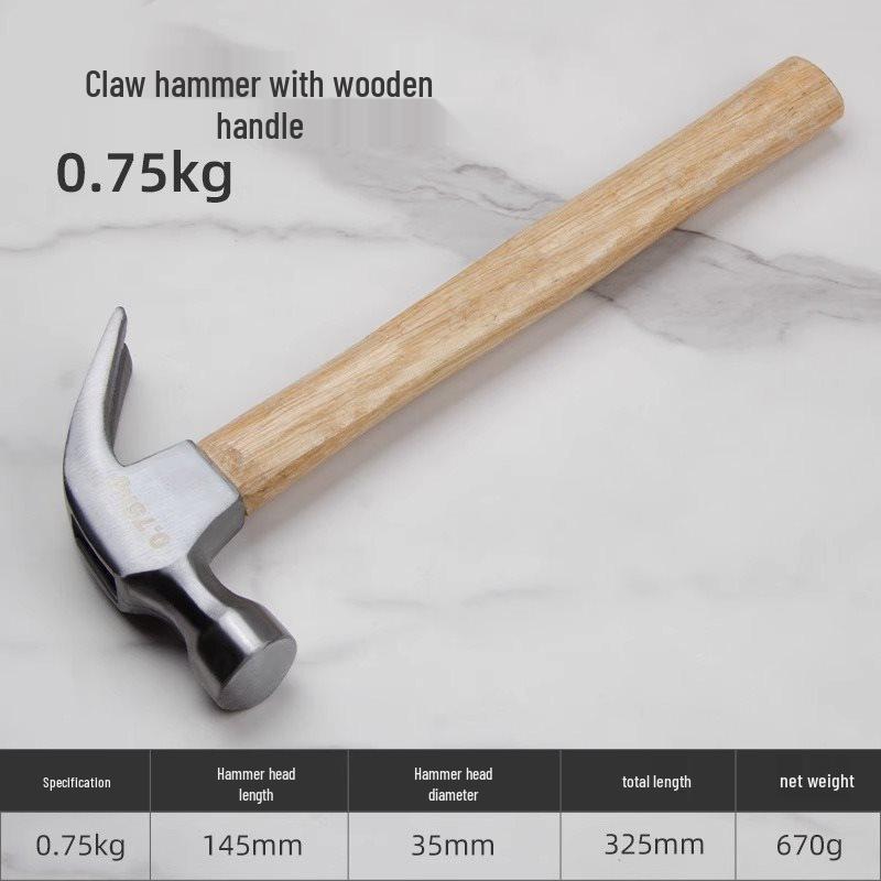 Compact One-Piece Claw Hammer for Household Woodworking and Electrician Use