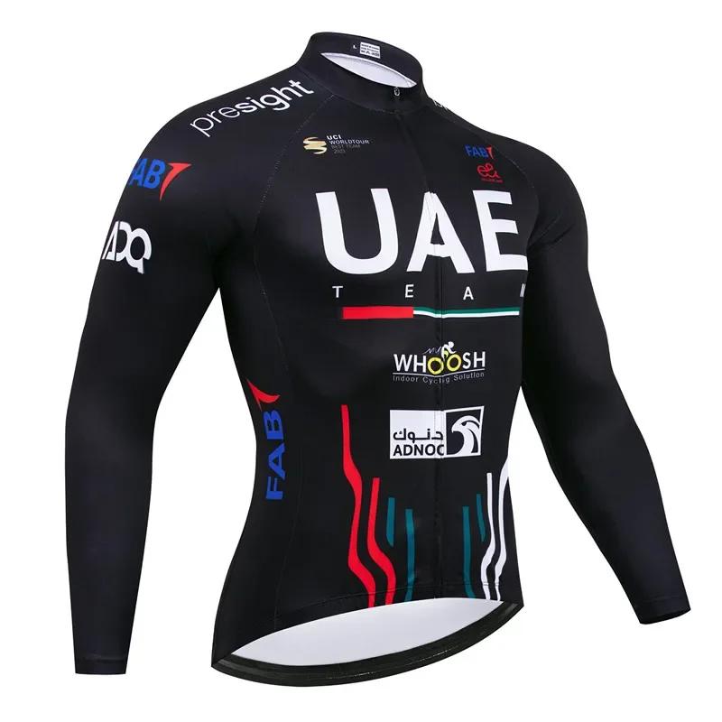 Uae Team Autumn Long Sleeve New Racing MTB Spring Long Cycling Jersey Set Bike Cycling Bicycle Clothing Uniform Ropa Ciclismo