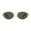 Celine Triomphe Metal Side Logo Engraved Oval Sunglasses Women Sunglasses Gold CL40235U-30N
