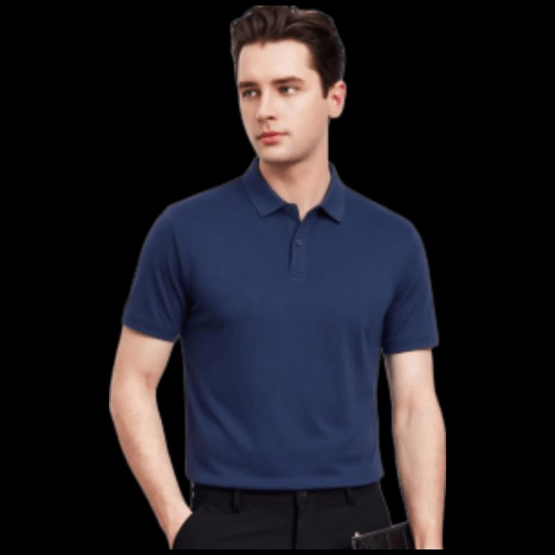 LOZ Men s Silk Cotton Linen Blend Breathable Cooling Polo Shirt M