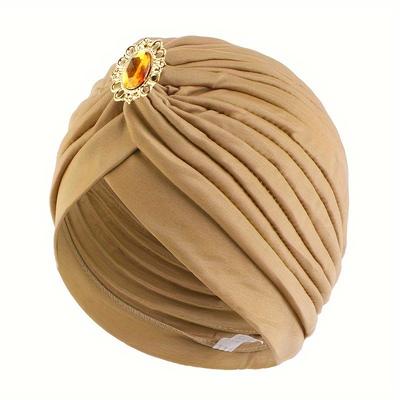 Damen Retro Ethno Kopftuch Hut Strass Kopftuch Hut