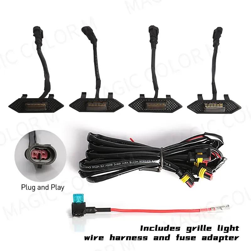 Multicolor LED Grille Lights For Toyota RAV4     DRL Daytime Running Lamp Car Front Griile Light