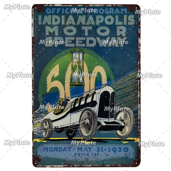 24 Heures Du Mans Metal Sign Vintage Plaque Tin Sign Wall Decor For Bar Pub Metal Crafts Retro Racing Car Poster Custom