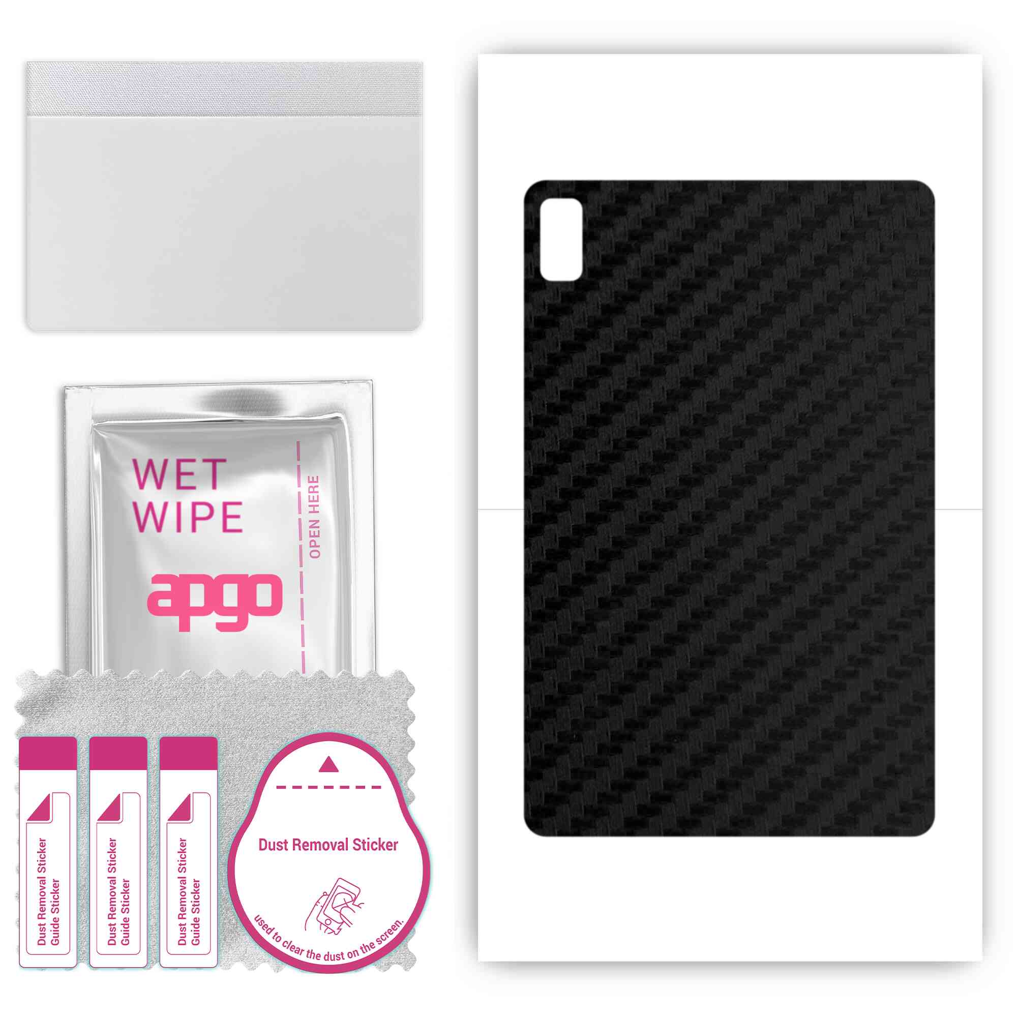 

apgo Protective Skin Sticker for the back compatible with Honor V6, Wrap Film, Foil, Vinyl - Pattern Carbon Black