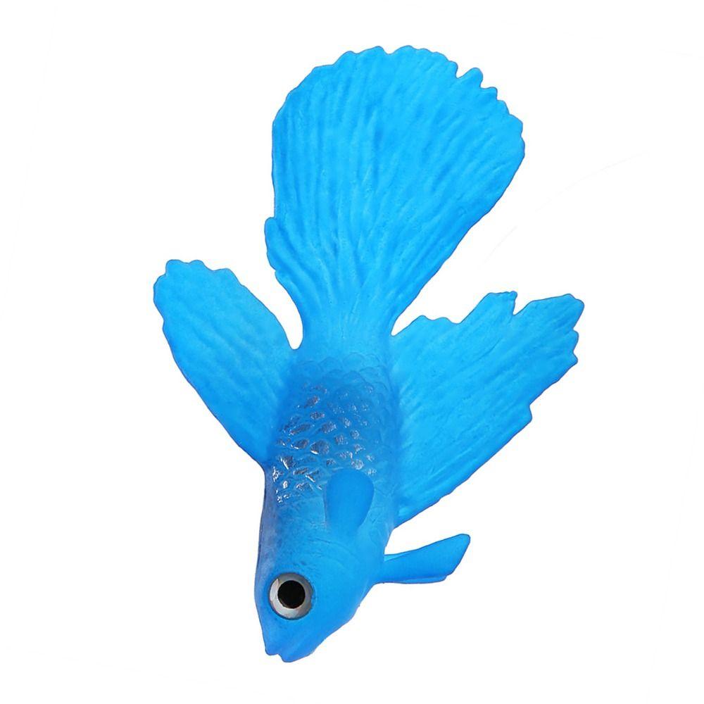 Blue Artificial Silicone Fish Brown Red Fish Tank Ornament Small Fish Simulation Fish Silicone Betta Fish Fish Bowl