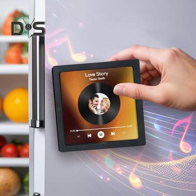 Music Album Refrigerator Magnet USB Rechargeable Love Story Music Player Home Office Kitchen Fridge Magnet Decoration