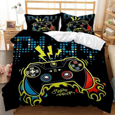 Set Gamer Room Decor Gamer Comforter Cover Boys Girls Kids Teen Video Games Twin Queen King Polyester Duvet Cover Gaming Bedding