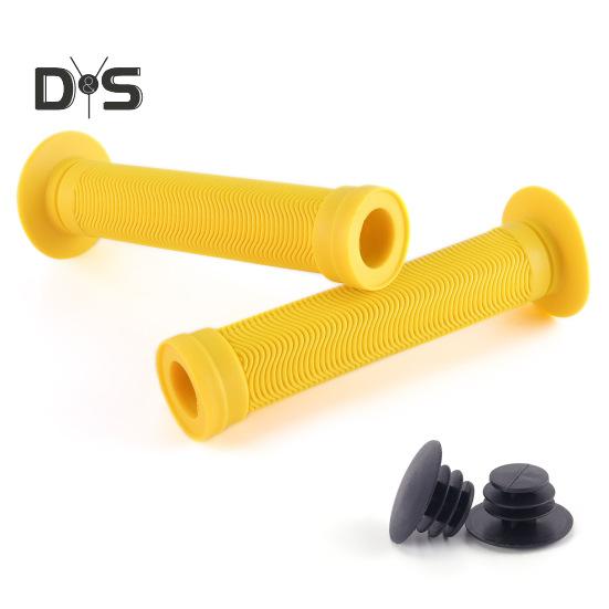 

1 пара ручек на руль велосипеда, нескользящая резина, универсальная, для горного велосипеда, шоссейного, сменная накладка на ручку, аксессуары для велосипеда жёлтый