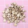 100Pcs Natural Wood Pentagram Wooden Pieces Smooth Surface Mixed Size 10Mm 12Mm 15Mm 20Mm DIY Craft Embellishments Wedding
