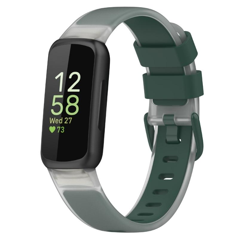 Clear Two Tones Fitness Band Breathable Soft Silicone Quick Change Accessory Simple Installation for Watch Inspire 3