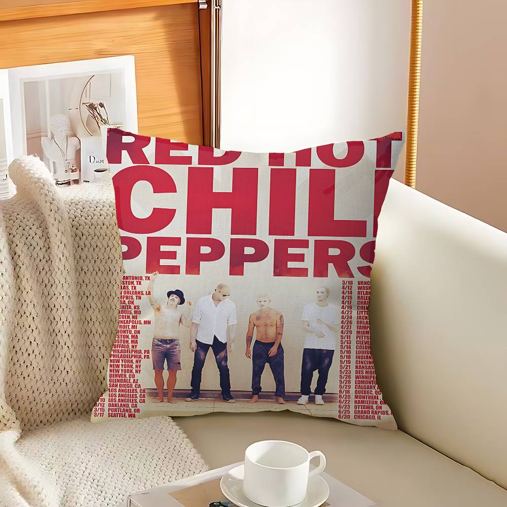 Rock Band Red Hot C-Chili P-Peppers Cushion Cover Polyester Sofa Cushions Decorative Throw Pillows Home Decoration Pillowcover