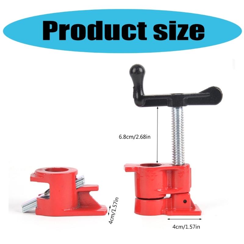 Antislip Heavy Duty Ergonomic Design Woodworking Pipe Clamps for Precise Gluing and Craft Projects DIY Professional Use