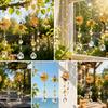 Sun Catcher Crystal Honeycomb Bee Ornaments Crystals Bumble Bee Honeycomb with Glass Prisms Decor Garden Suncatcher Window