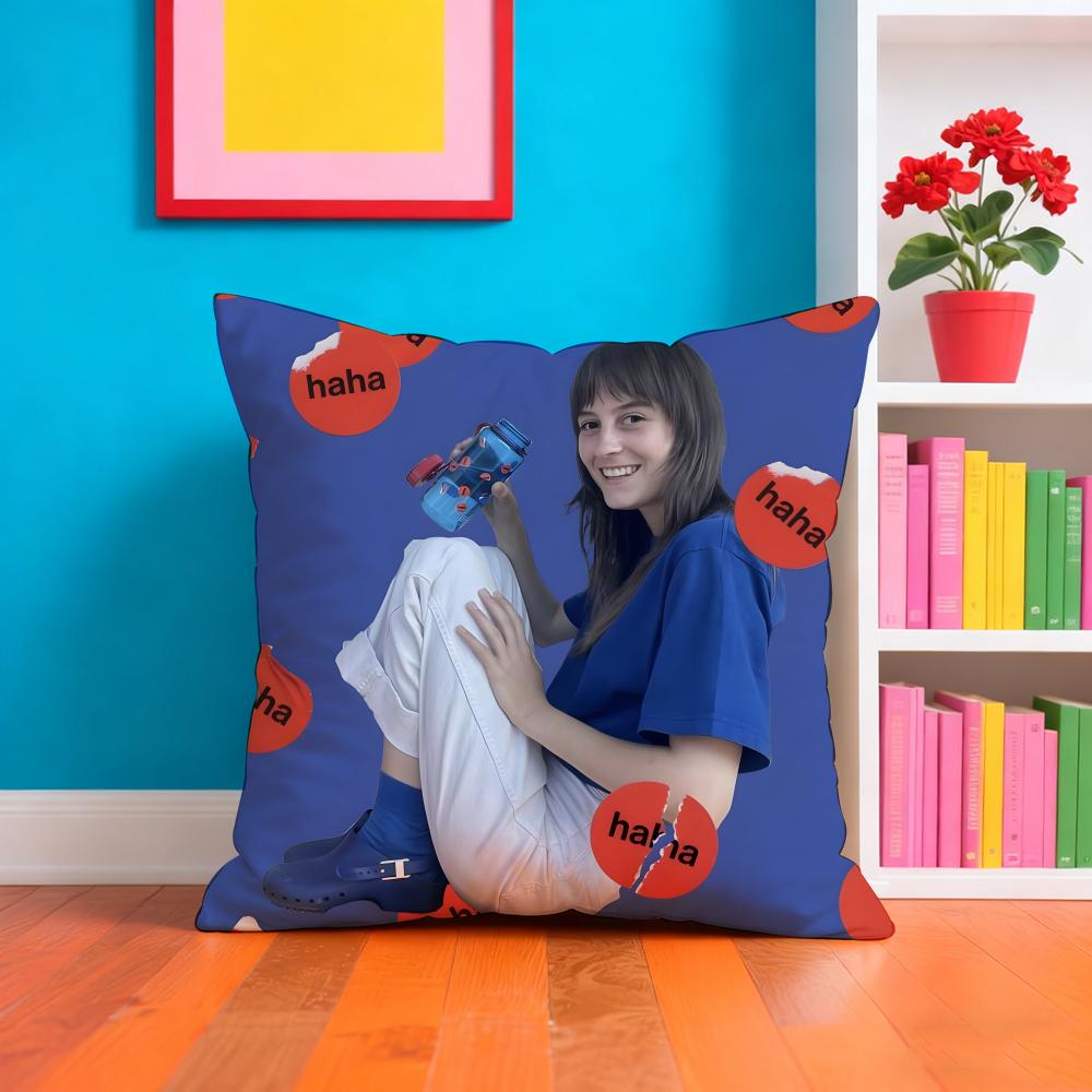 Faye WWebster Singer Pillow Case Pillow Case Plush Fabric Soft Double Sided Print Home Sofa High Quality Cushion