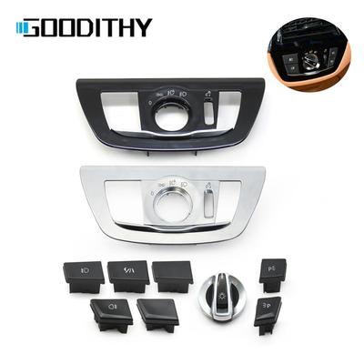 Interior Car Headlight Switch Rotary Knob Light Control Cover Panel Front Rear Foglight Button For BMW G30 G31 G38 F90 G32