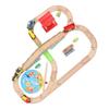 Wooden Train Tracks Set Simulation City Train Set for Kids Children Toddler Toy Above 2 Years Old