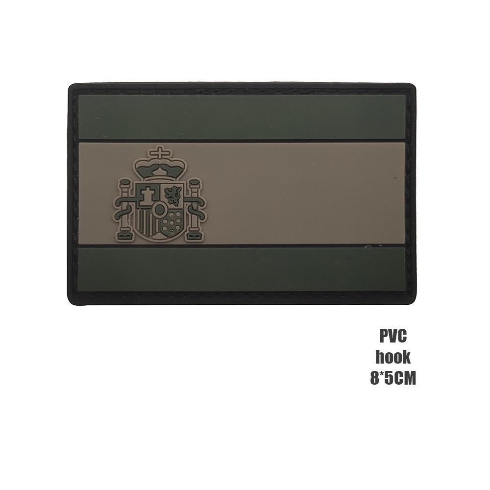 Haike Spain PVC Epoxy Punisher Flag Velcro Patch