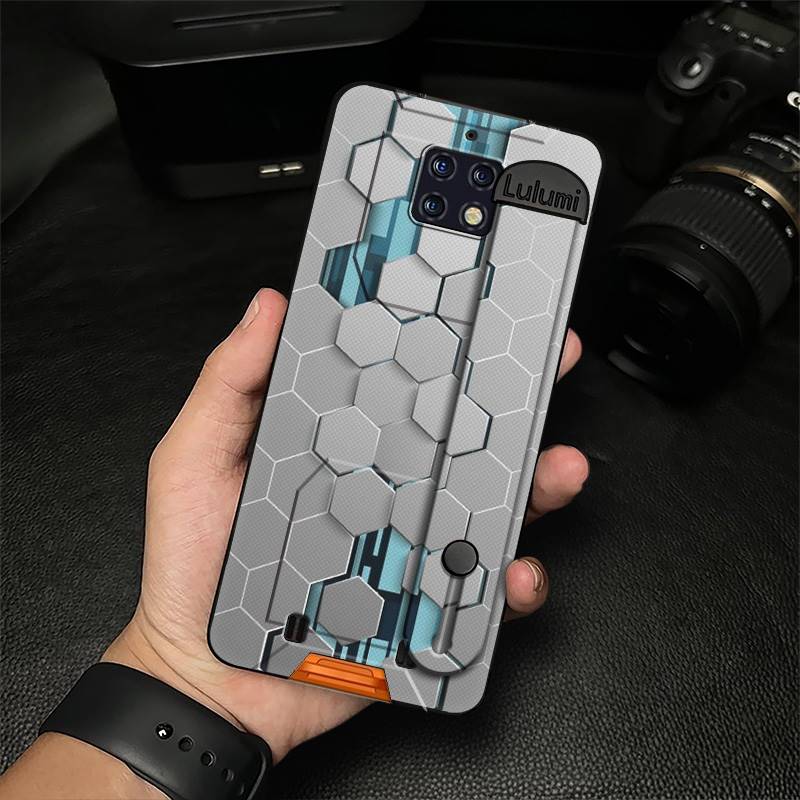 Commerce Masculine Phone Case For Oukitel WP6 Protective Wristband Geometry Waterproof Back Cover Anti-dust Silicone