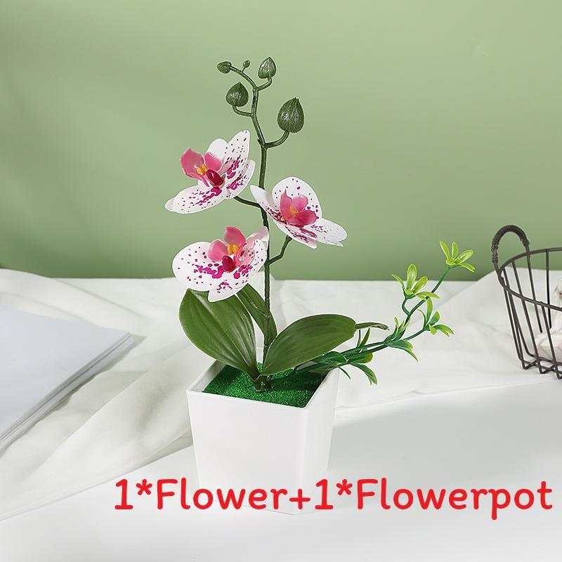 Faux Orchid Arrangement With Injection Molding For Table Centerpieces And Gifts