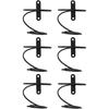 6 Pack Wall Mounted Wine Rack,Spiral Wine Wall Holder, Metal Wine Bottle Display Holder for Wine Storage Wall Wine Theme Decor, Black (Downward