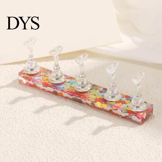 Magnetic Press-on Nail Stand False Holder with Glitter Base, for Painting Practice Base Beginner Nails Painting, Art & Display Fake