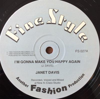 12-Zoll Schallplatte JANET LEE DAVIS  SHACKO LEE  I Gonna Make You Happy Again  I FS027 Fine Style 1989 UK Reggae Ska  Dub Gebraucht