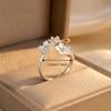 Delicate Design Adjustable Rings Elegant Women Jewelry Ornaments Flower Opening Rings  Gift