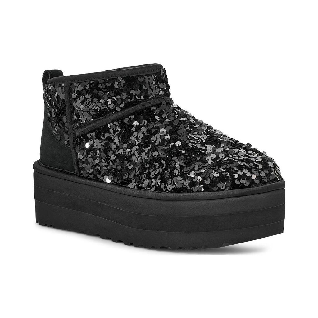 (WMNS) UGG Ultra Mini Chunky Sequin 'Black' Women's 1135060-BLK