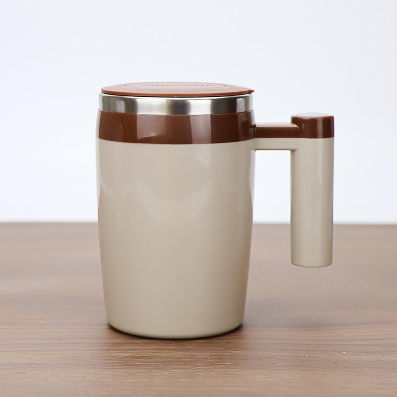 Rechargeable Stainless Steel Coffee Cup Electric Magnetic Stirring Insulated Travel Mug Portable Mixing Cup