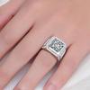 European & American Style Men's Dominant Micro-paved Full Diamond Ring with Naked Stones