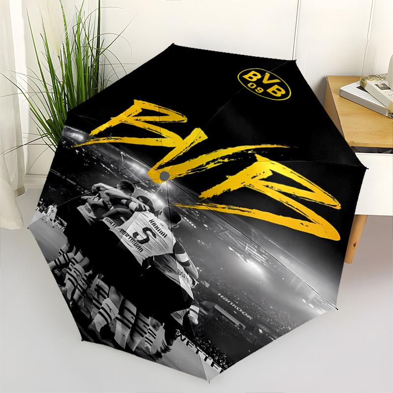 1 PC Automatic Folding Umbrella - Bvb Pattern Portable Foldable Design With 8 Ribs Christmas Birthday Gifts
