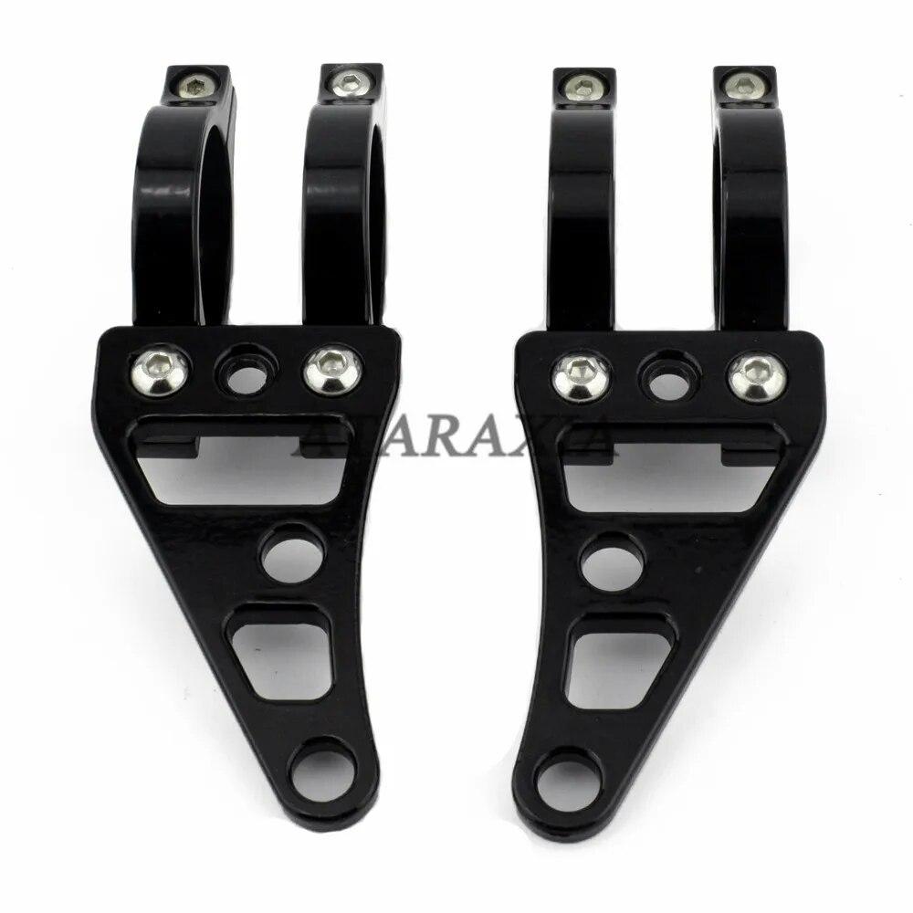 

41 мм кронштейн для фар мотоцикла, вилочный зажим, держатель для Harley Ducati Chopper Bobber Cafe Racer, универсальный чёрный