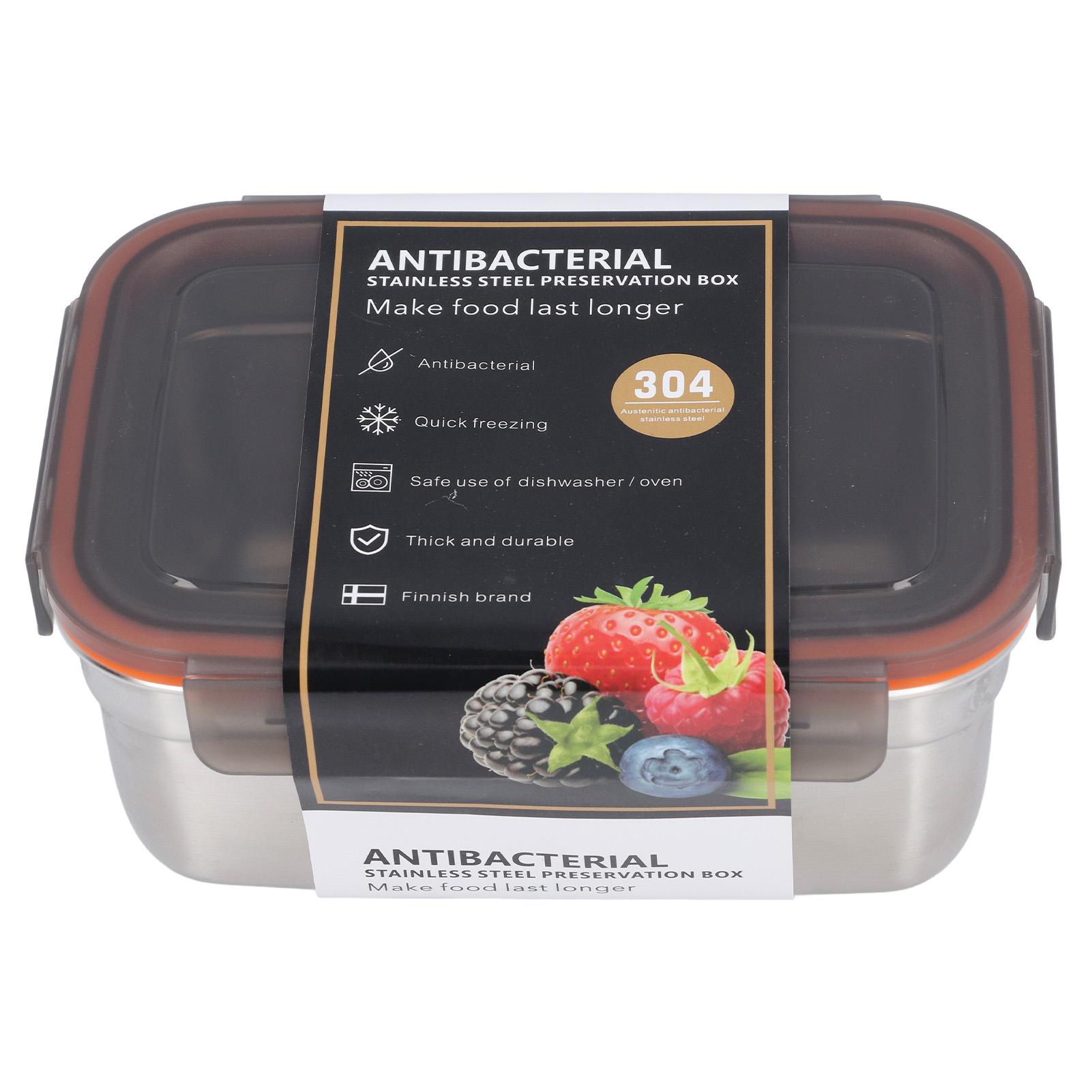 Stainless Steel Food Storage Container Multipurpose Safe Eco Friendly Leakproof Rectangular Food Storage Box for Home Travel