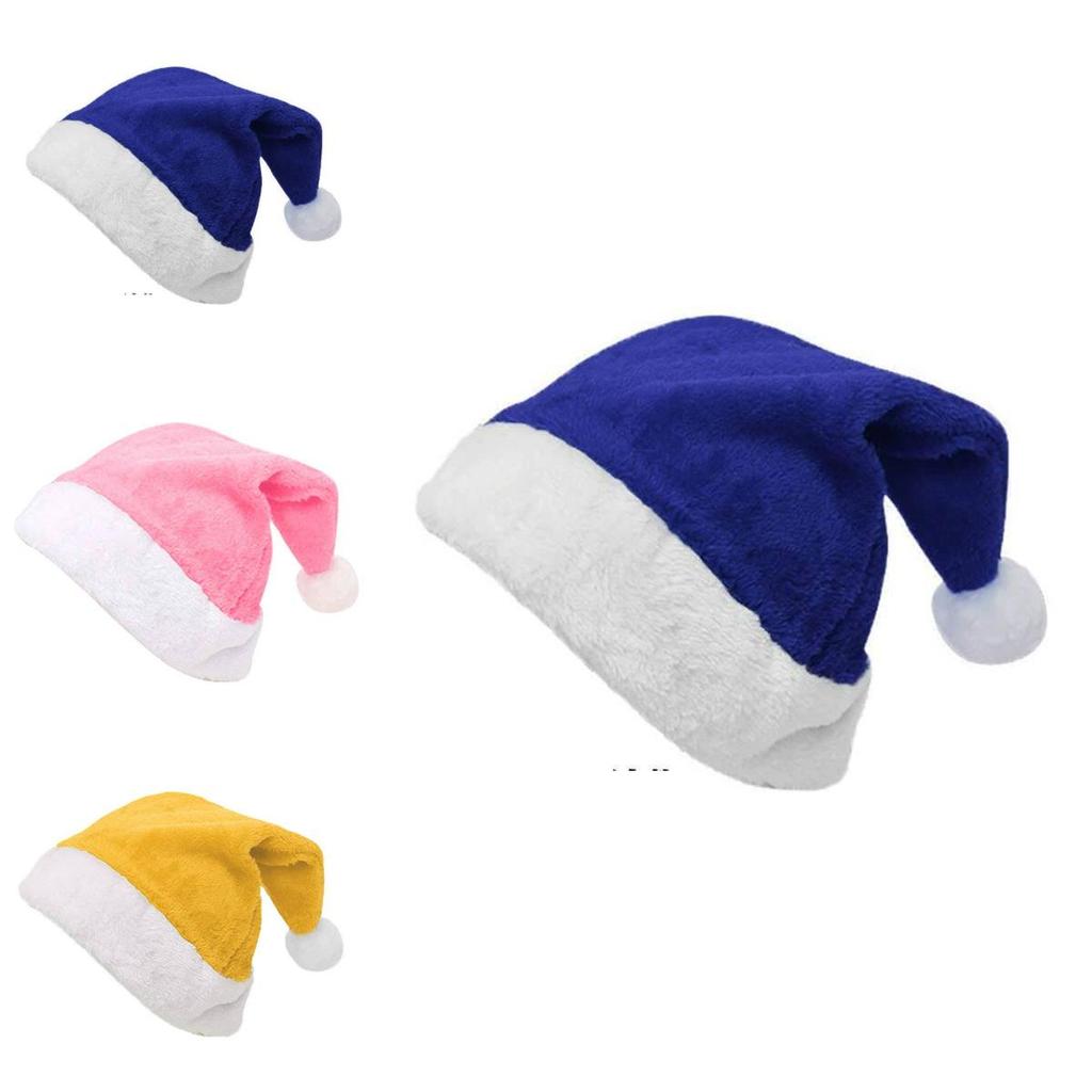 Christmas Santa Hat Soft Plush Material For Holiday Festivities And Party Decor