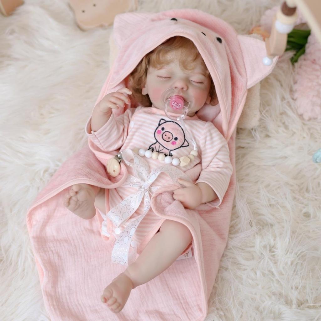 Cloveray Reborn Baby Doll with Changeable Clothes and a Soothing Newborn Realistic Baby Doll with Magnetic Perfect Birthday Gift 22-inch (55cm) Doll,