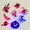 Holiday Wall Sticker Spider Wall Sticker Halloween Led Light Wall Sticker Set with Spooky Bat Pumpkin Spider Designs for Holiday