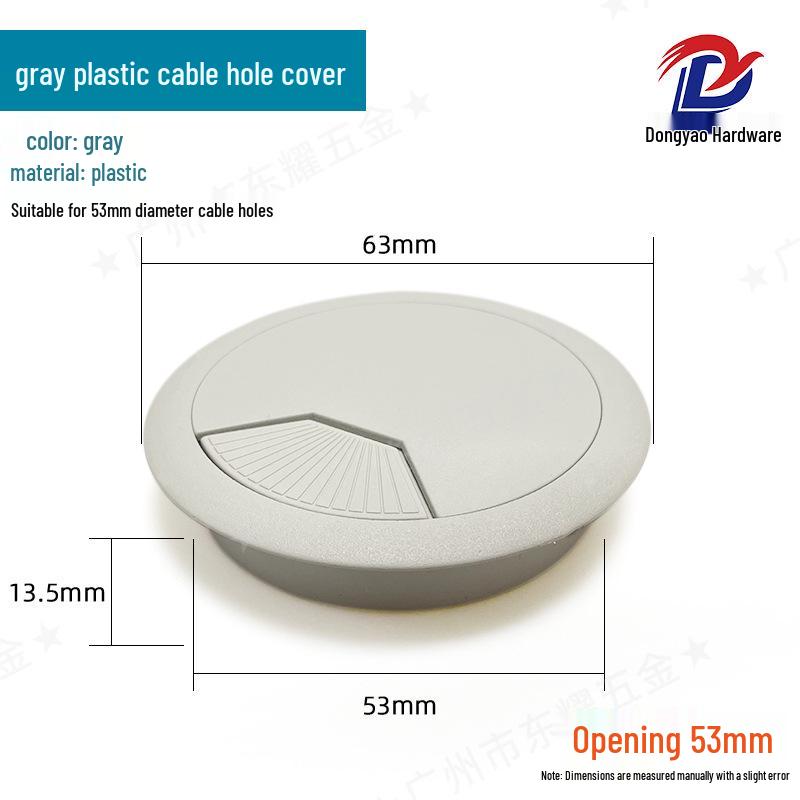 Computer Office Desk Grommet Cover - Round Plastic Wire Box