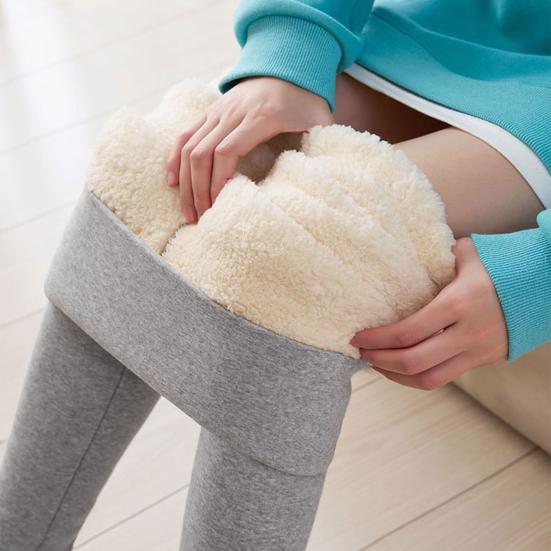 Winter Leggings High Waist Slim Butt Lifting Versatile Thickened Velvet Leggings Solid