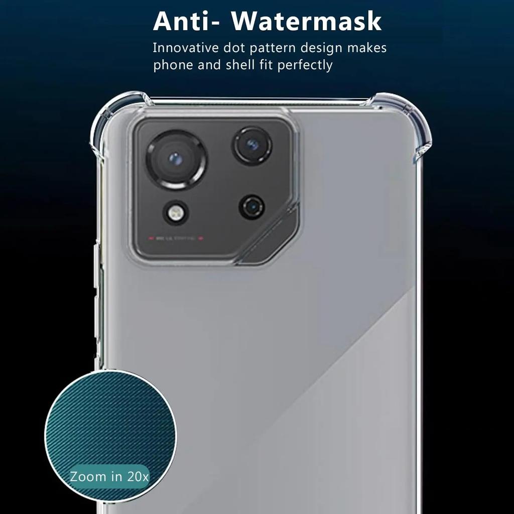 Soft TPU Transparent Phone Case for Asus Rog Phone 8 Pro Protective Cover Airbag Shockproof Ultra Thin Clear Full Protection Cover