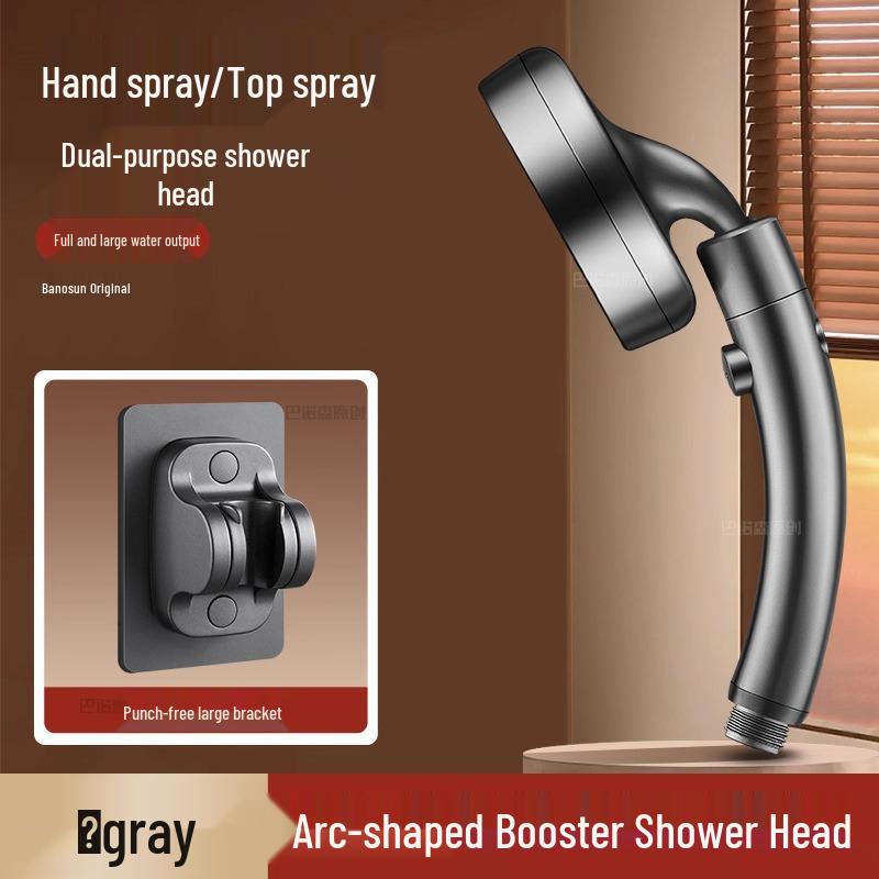 Adjustable Pressurized Elbow Booster Shower Head Faucet for Strong Water Flow
